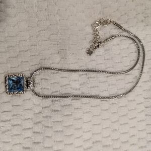 Brighton Silver Necklace with Blue Accent